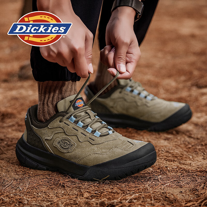 Dickies男鞋夏季2026新款老爹鞋男增高鞋子软底男士休闲鞋户外登山运动鞋 茶褐色 41