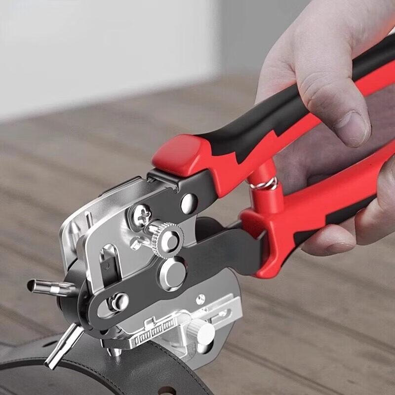 NVE皮带打孔钳皮革打孔器皮具多孔位打孔表带开孔工具家用手动打孔器 穿透式打孔器【硬质材质/皮革/皮带/包包打孔】