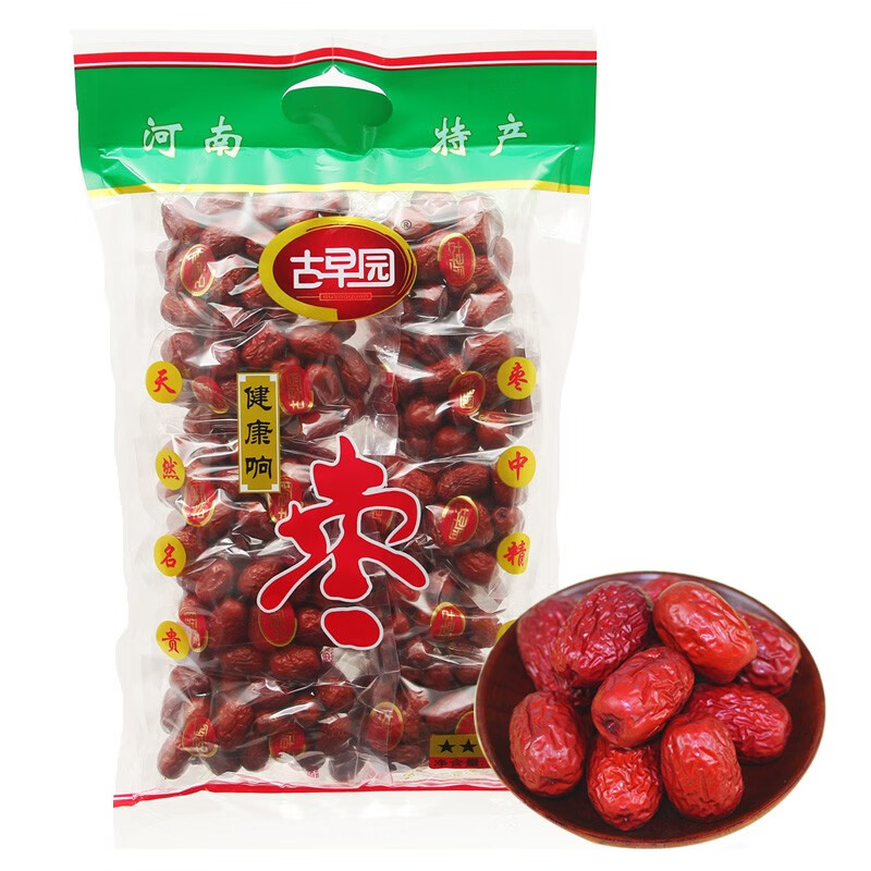 古早园 古早园 河南特产郑州新郑大枣灰枣礼盒装零食免洗红枣独立小
