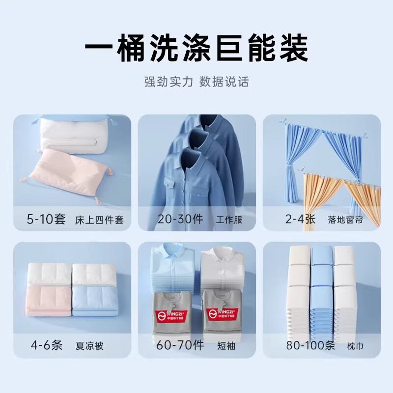 扬子(YANGZI)全自动波轮洗衣机大容量50/100公斤大型商用宾馆酒店家用20/30KG洗烘一体 洗被子窗帘毛毯医院专用 50KG 强动力+热泵烘干+蓝光洗涤 波轮