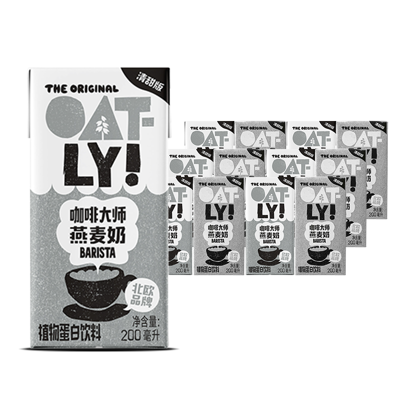 OATLY ���ȴ�ʦ����������� ֲ�ﵰ������ 200ml*12 ����ֽ 41.4Ԫ