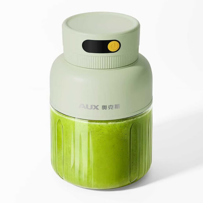 奥克斯（AUX）榨汁机果汁杯新款便携式大容量无线榨汁杯家用小型电动鲜打吨吨杯榨水果蔬菜果汁机破壁粉碎搅拌器 【升级新款】咖色（1杯2盖）