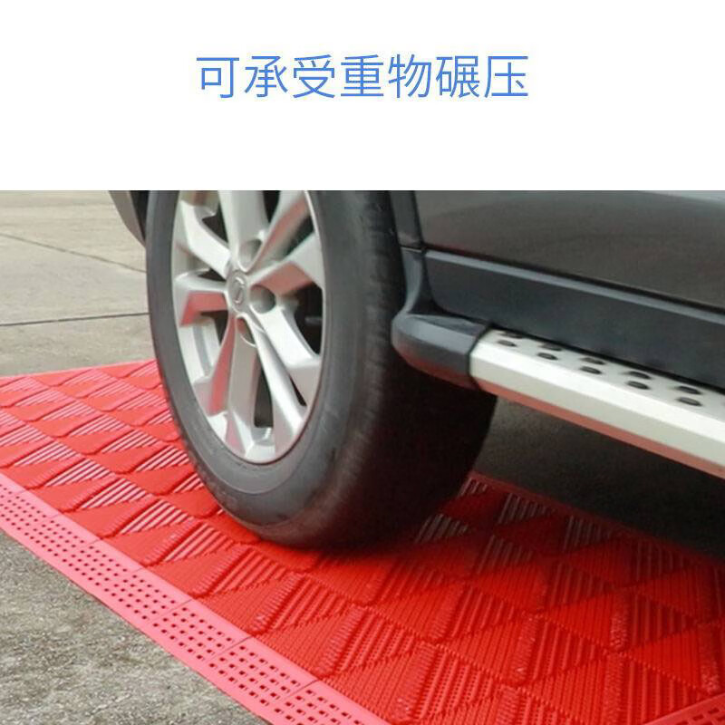 室外刮泥蹭土防滑脚垫酒店入户门塑料镂空地毯三合一除尘拼接地垫 单刷-灰块灰刷 60cm*90cm +橡胶锤