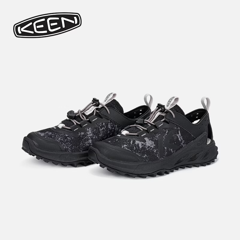 KEEN官方 ZIONIC ADV SANDAL  儿童休闲户外清凉出行涉水溯溪鞋童鞋 黑色/钢铁灰-（大童）-1031982 34