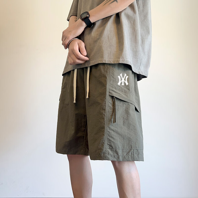 C.MATK工装短裤男夏季新款潮牌休闲宽松男士五分裤百搭外穿中裤透气 军绿色-B XL C.MATK工装短裤男夏季新款潮牌休闲宽松男士五分裤百搭外穿中裤透气 军绿色-B XL