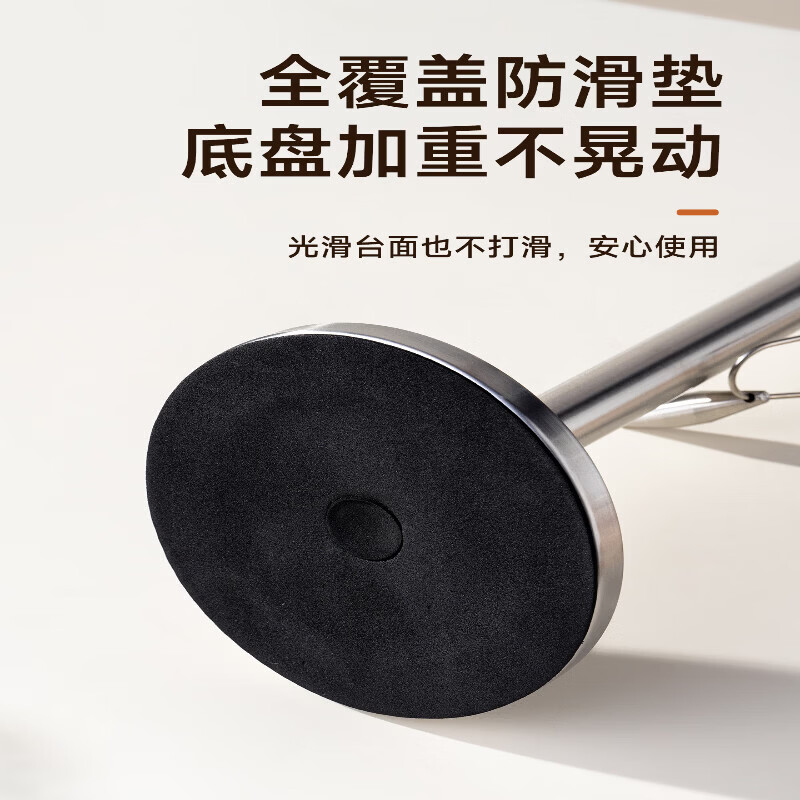 语森忆不锈钢厨房纸巾架懒人抹布挂架一次性卷纸支架保鲜膜架子 纸巾座+蓝白线条抹布1卷29*29cm 40张
