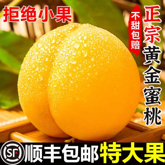壹萌果蔬山东蒙阴黄桃【JD顺丰多地次日达】黄金蜜毛桃子脆桃水果盒送礼 3斤装【巨划算-80%人选】* 【清甜】A+级精选果125g+