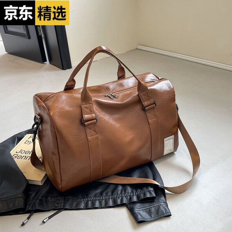 稻草人健身包干 干湿分离男旅行包女短途大容量出差手提行李包运动斜挎 棕色