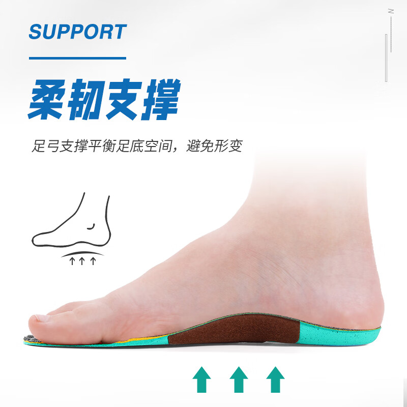 邦尼世家运动鞋垫男跑步专用马拉松高弹夏季户外女减震防滑透气稳定支撑 高弹缓震【3双装】 46码