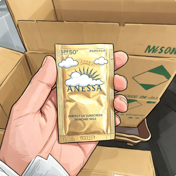 小金瓶防晒乳防晒霜片装 4ml*10片小样 防晒霜4ml*10片