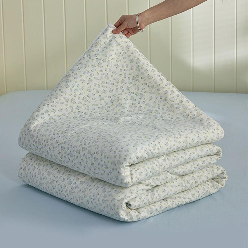 多喜爱（Dohia）夏凉被子空调被芯棉被子春秋四季通用家用卧室透气不闷汗夏凉被子 全棉填充透气夏凉被【花前悦夏】 1.2-1.5米床适用【152*218cm】 夏被