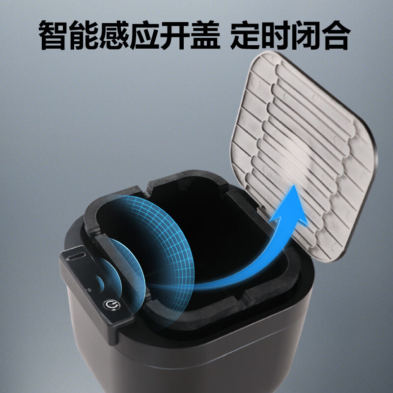 WENGOOD智能烟灰缸客厅家用办公室高档老公父亲爸爸送男士情人节生日礼物 黑色智能烟灰缸