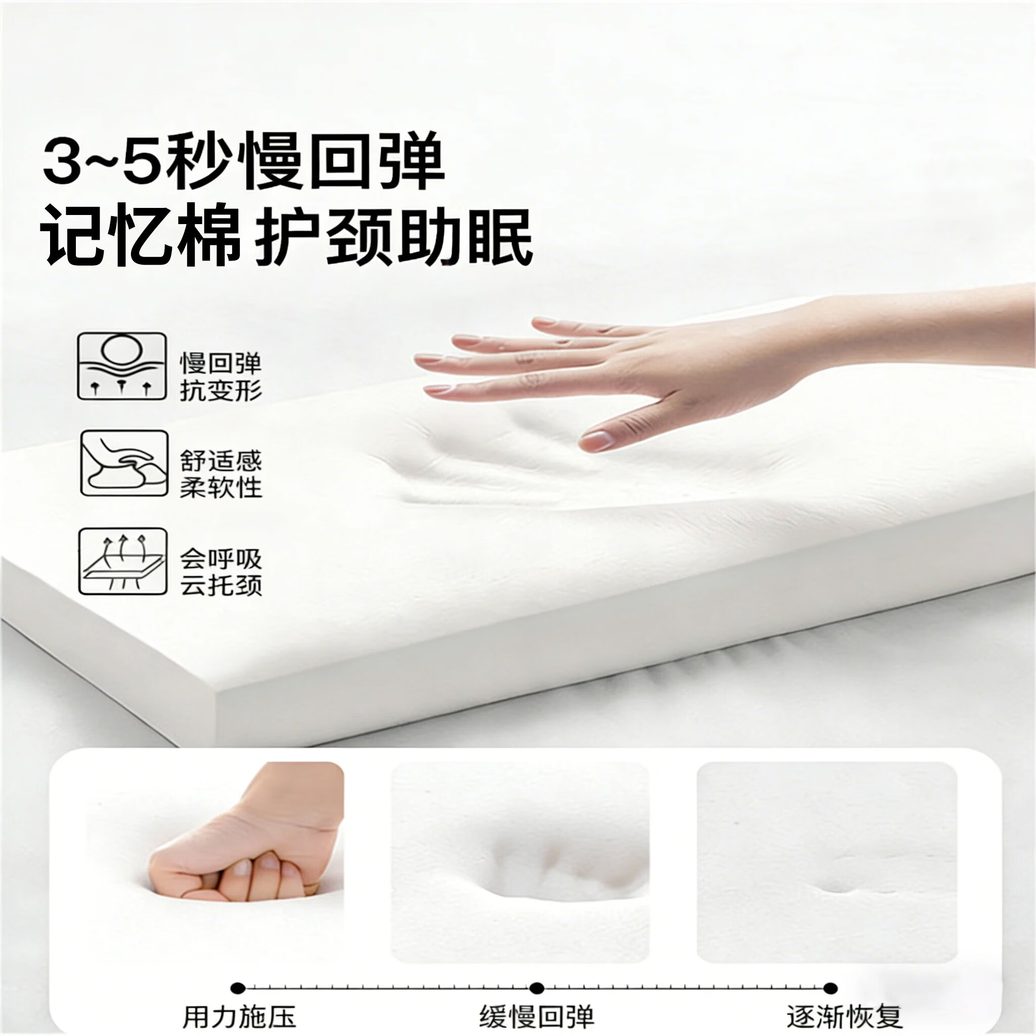 樵纪儿童枕头A类慢回弹减压记忆枕婴幼儿3-18岁分段颈椎专用枕礼盒装 蓝色 A类 单只 中枕 6cm 6-10岁中童阶段