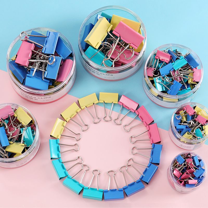 智权长尾夹国标办公用品彩色金属票据夹小号燕尾夹文具大号夹子SS 【国标】夹厚度25mm-48个装