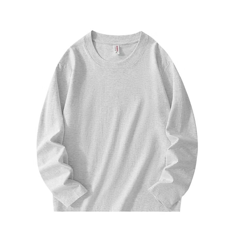 凡客诚品（VANCL）男女款精梳棉长袖纯棉T恤圆领长袖面料舒适亲肤 花灰色 2XL /140-160斤