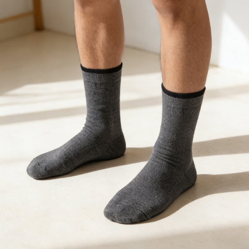 AB男士袜子长袜男基础款纯色中筒袜秋冬百搭潮袜男休闲袜 【混色随机】 4双 均码