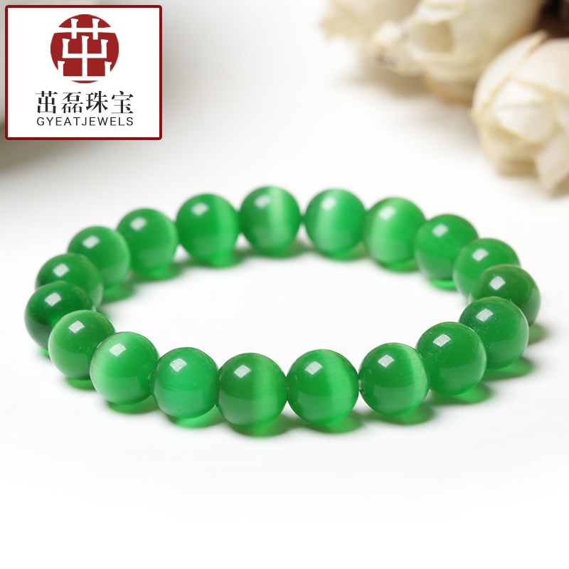 欧阳先生【欧阳先生】单圈精美水晶手链 甜美彩色猫眼石手串女百搭