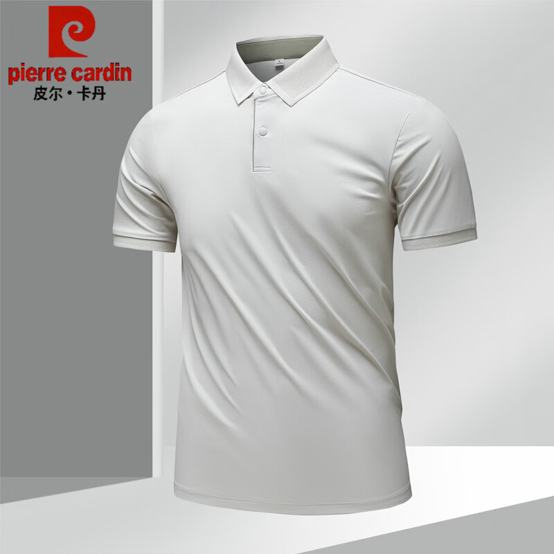 皮尔卡丹 7A抗菌冰丝抗皱polo衫短袖男士夏新款透气弹力顺滑运动速干T恤衣 黑色 【7A抗菌高弹冰丝】 3XL [建议170-185斤]