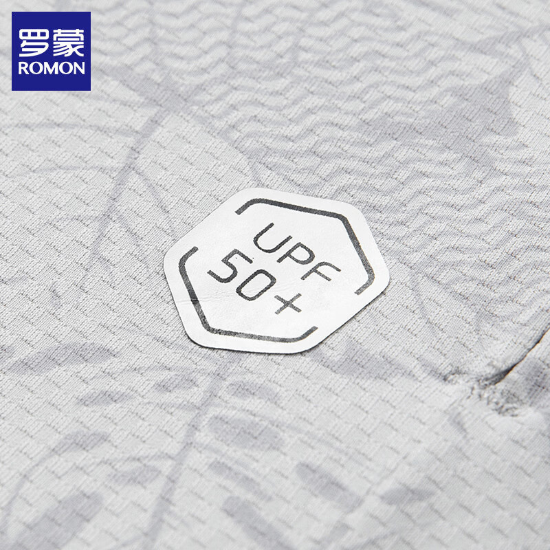罗蒙（ROMON）夏季新款情侣防晒衣男女款皮肤衣透气凉感防晒服外套男装上衣 枫叶灰色-男款 3XL