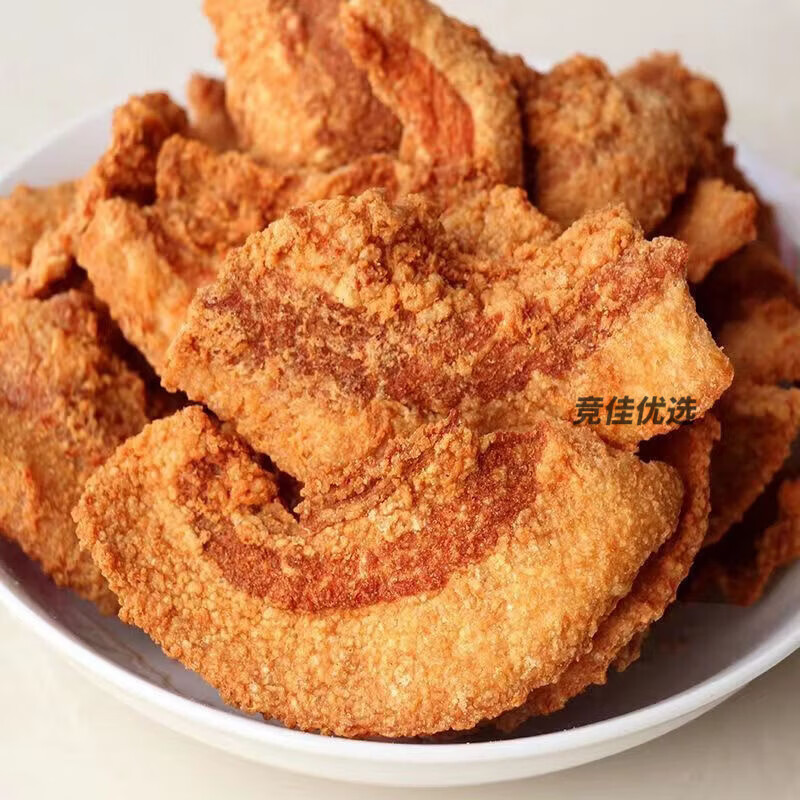 风鲜仓猪油渣香酥零食脆皮五花肉猪肉脯肉干肉脂渣网红小吃油炸休闲食品 原味250g