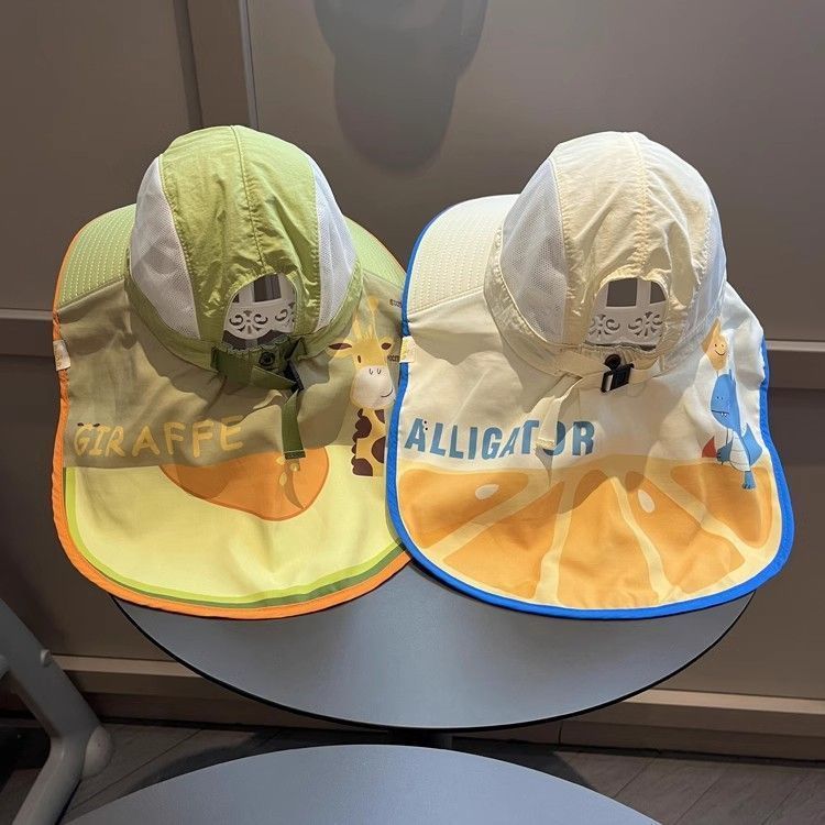 L小红书同款儿童夏季AA R款粉色 儿童防晒帽