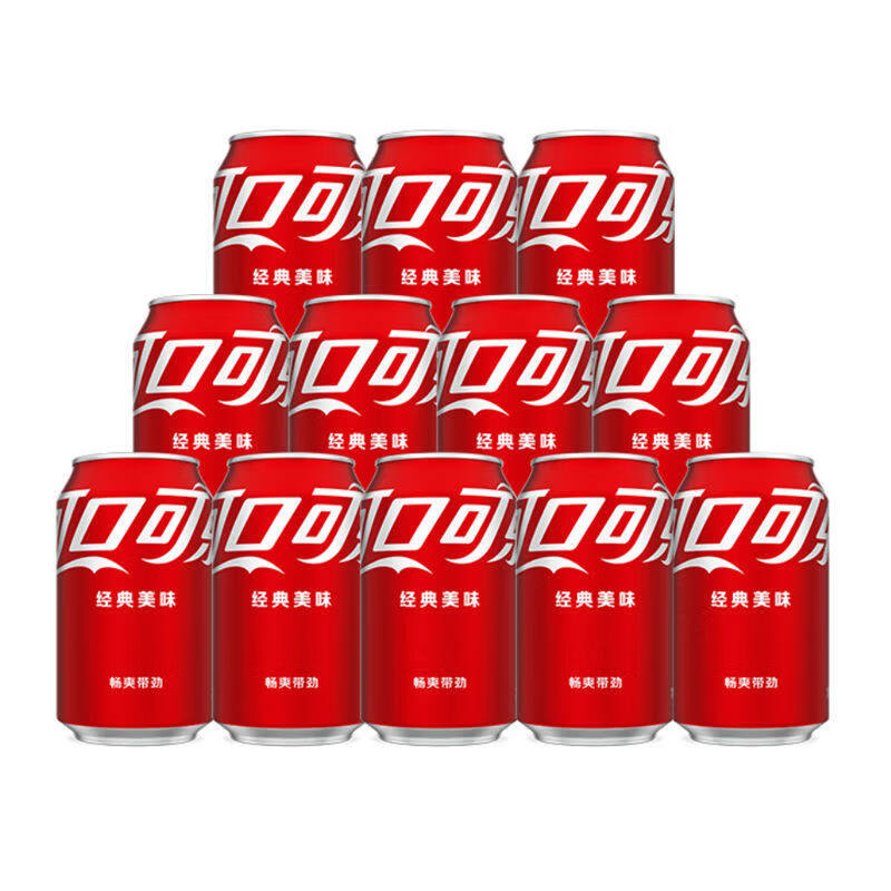可口可乐（Coca-Cola）经典原味330ml网红可乐碳酸饮料整箱饮品整箱批发 可口可乐经典胖罐330ml*4罐