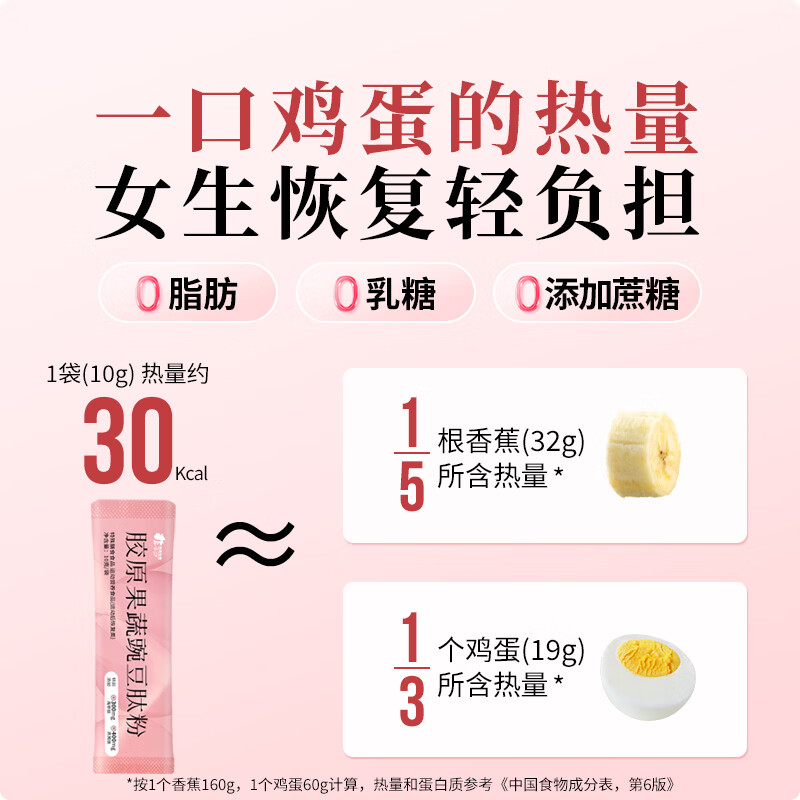 非得女士运动恢复营养粉海参胶原燕窝蛋白肽维生素B族豌豆肽健身补剂
