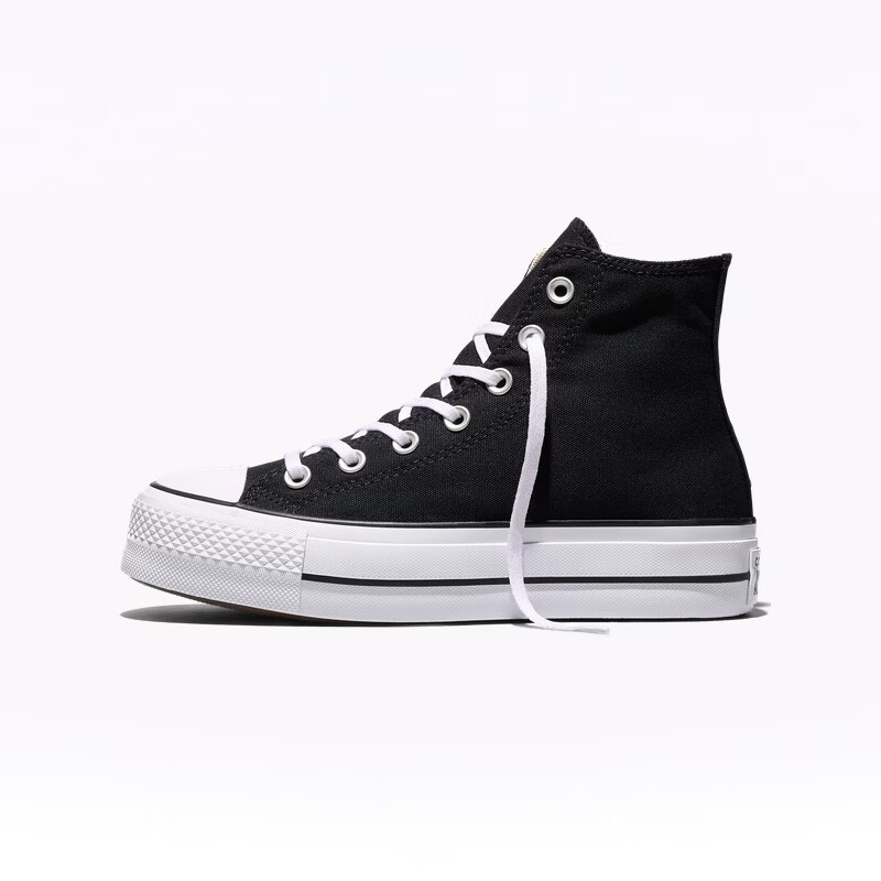 匡威(Converse)All Star Lift夏季女高帮帆布经典厚底鞋黑色560845C 560845C/黑色 (推荐选大半码) 37