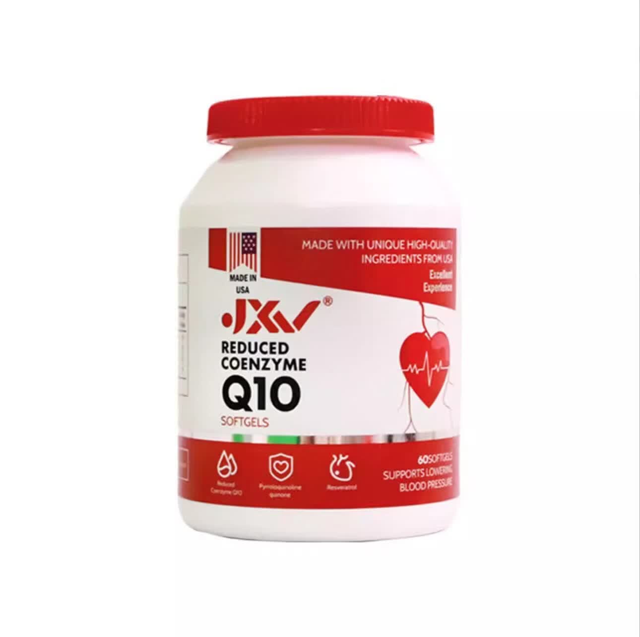 美国原装进口还原性辅酶Q10软胶囊心血管60粒保健品 还原性辅酶Q10软胶囊心血管 60粒*1瓶