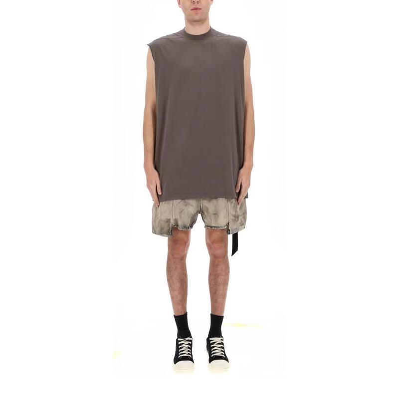 瑞克·欧文斯（RICK OWENS） SS26 轻奢 男士 棕色棉料T恤 BROWN 20 | L