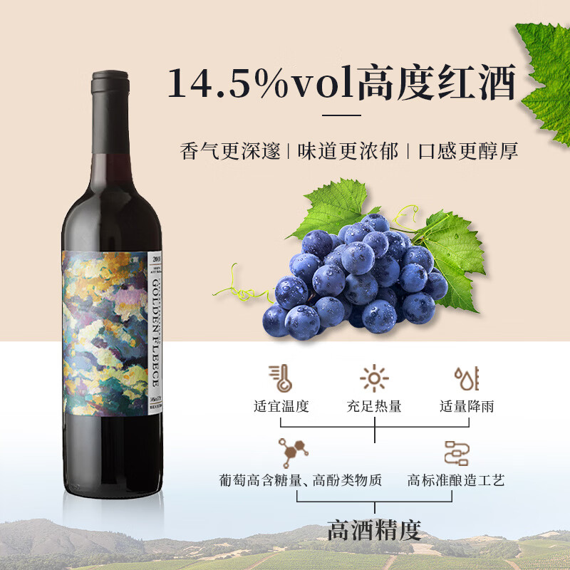 金羊毛【国际金奖】澳洲原瓶进口干红红酒葡萄酒西拉送礼酒 750ml*6瓶【国际金奖】 金羊毛【国际金奖】澳洲原瓶进口干红红酒葡萄酒西拉送礼酒 750ml*6瓶【国际金奖】