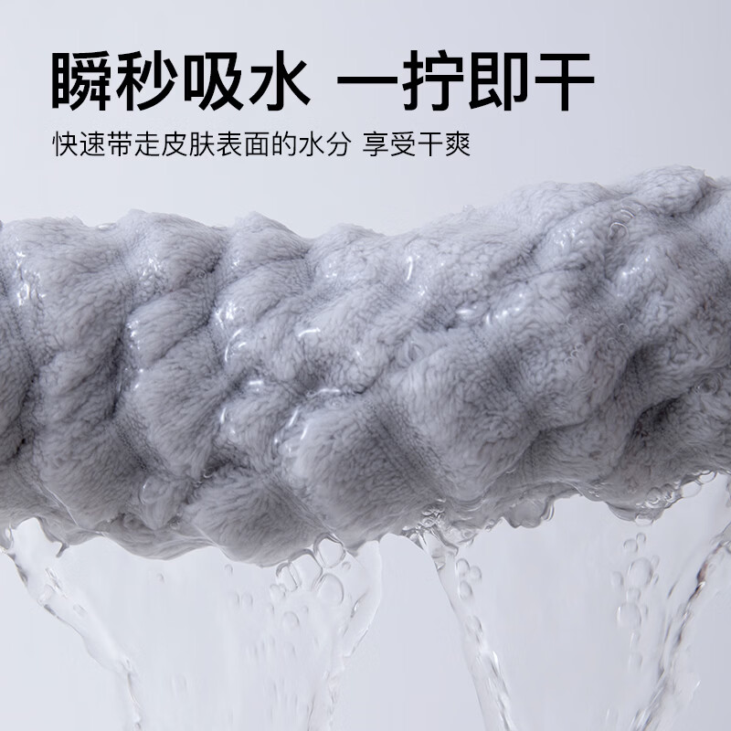 【工厂直发】家用比吸水不掉毛珊瑚绒干发巾男女士可一次性洗脸巾 粉+灰+白+蓝+随机色 5条