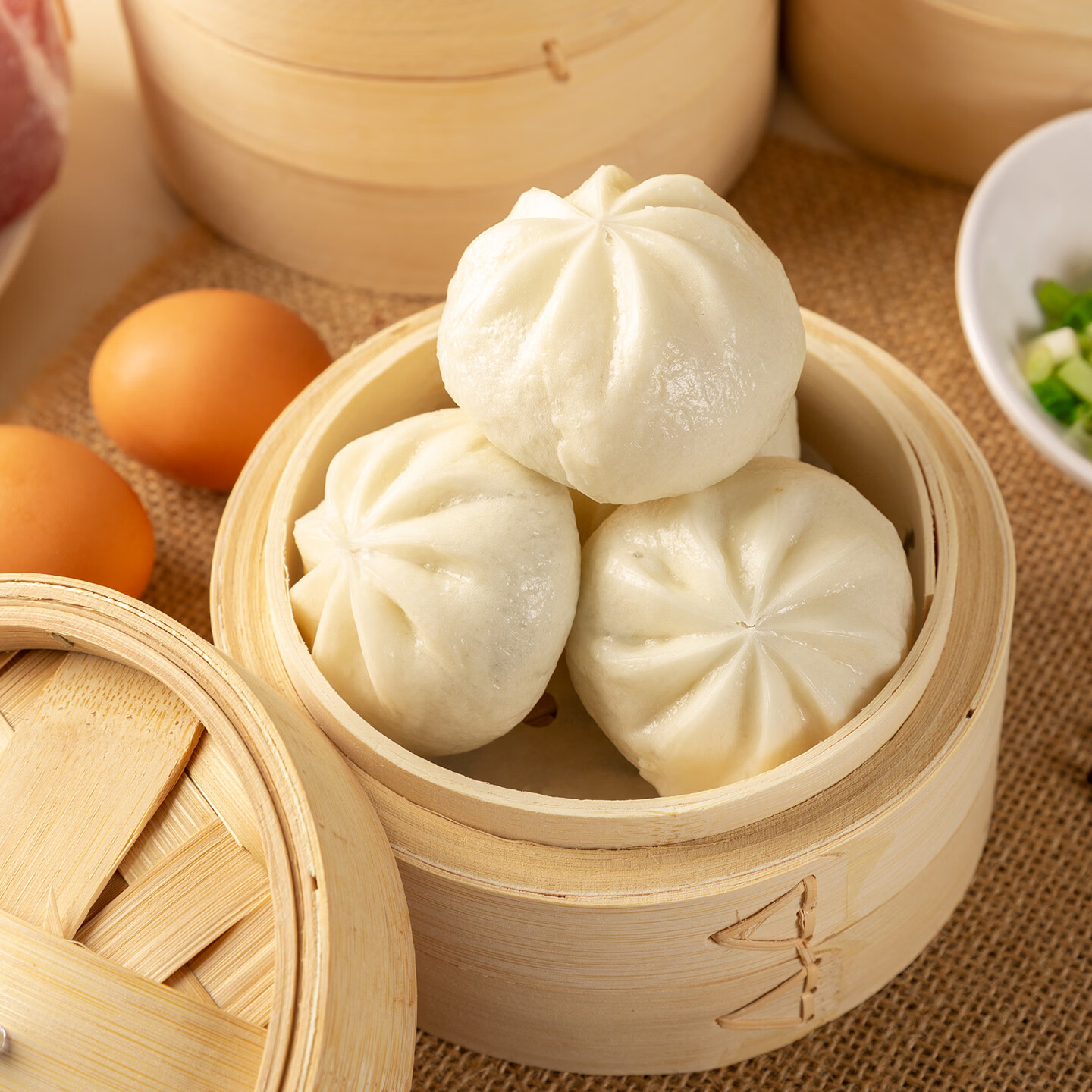 客家英子小笼包 儿童早餐半成品加热即食宝宝辅食豆沙包新鲜猪肉 梅菜肉馅250g*2袋