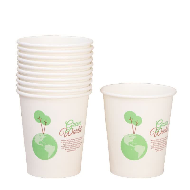 【优选】100只一次性纸杯加厚家用商用茶水杯子奶茶杯加硬龙年特 升级加厚1包【50只】 50只