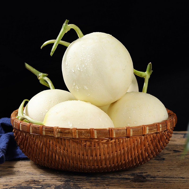 自然搭档陕西阎良甜瓜 脆甜蜜香瓜当季时令水果产地直发 净重4.5-5（2-6枚）