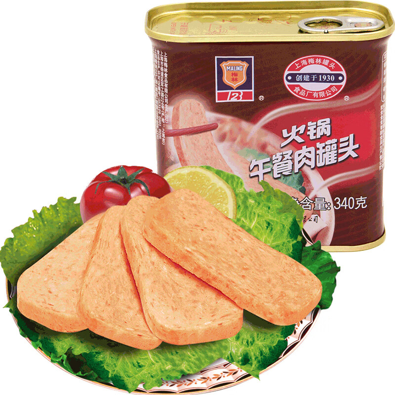 MALING上海梅林 火锅午餐肉罐头 340g  方便面火锅