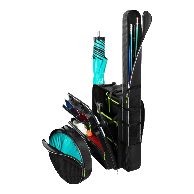 本諾騎士釣椅包大容量雙肩背包多功能野釣魚包防水加厚耐磨漁具收納包 【高檔PU 歐式款】三層83cm主包