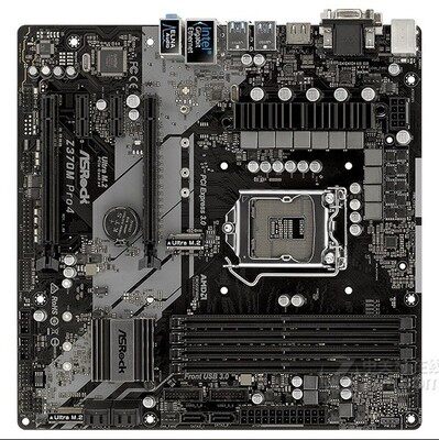 华擎（ASRock） Z370MPRO4 1151 DDR4带M2接口支持8代CPU4内存槽 华擎Z370M-PRO4