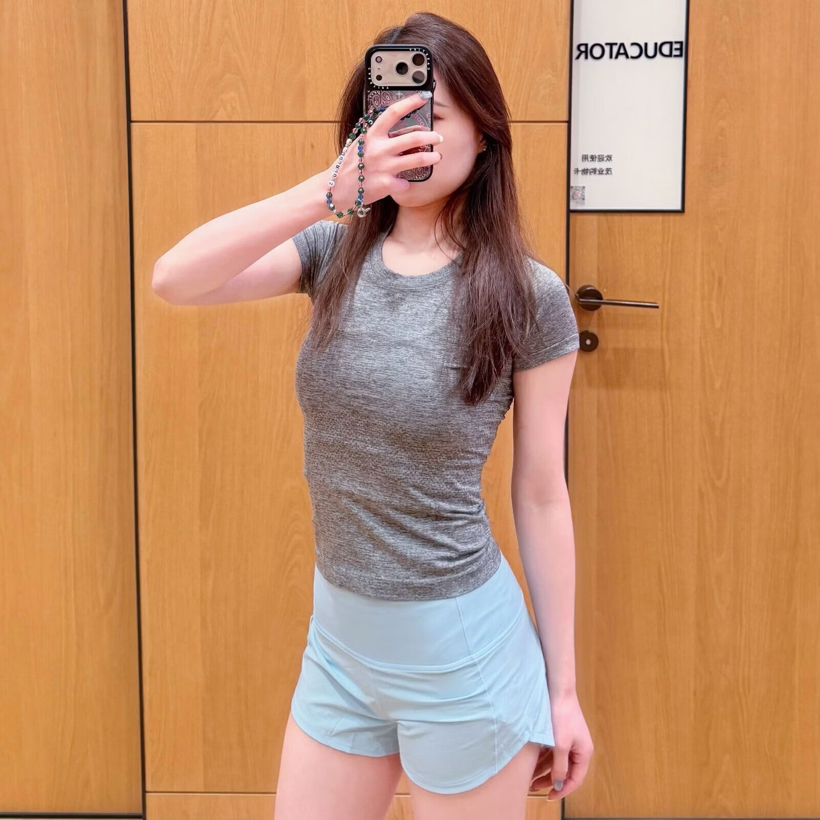 LULU露露短袖swiftly女士运动短袖 T 恤 2.0速干透气高弹裸感面料运动 夜海蓝 (带标) L /6码(建议体重105-120斤)