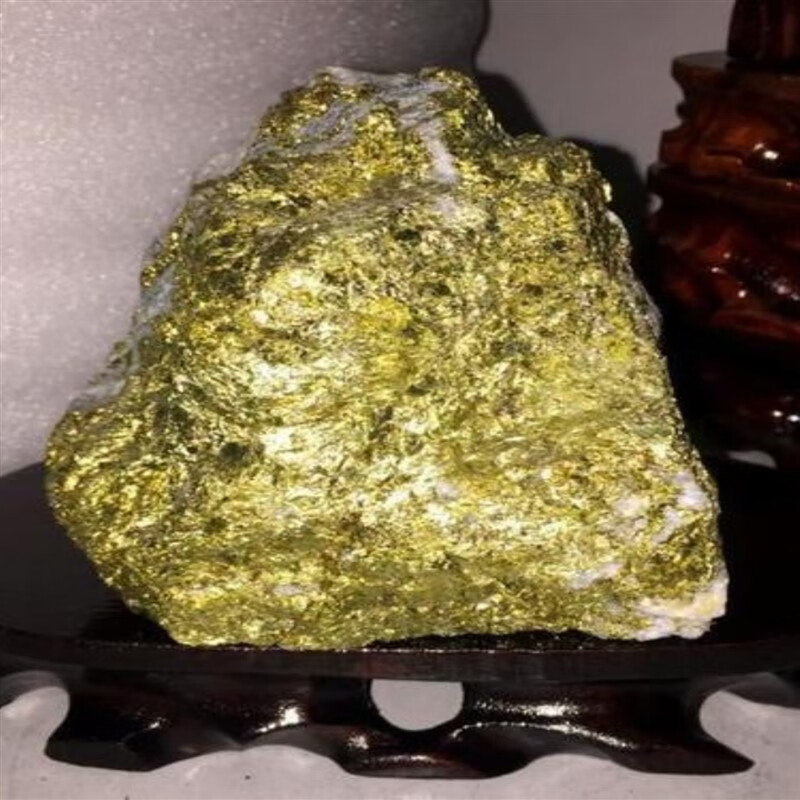 妙普乐金矿石原石摆件天然黄金矿石招远招财金银铜奇石头观赏石晶体