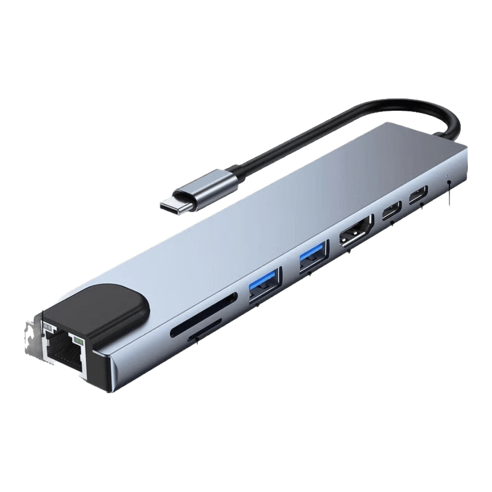 ʯ��TypeC�˺�һ��չ��HDMI��չ��๦��ת����type c������USB hub 8��1��չ��    37Ԫ