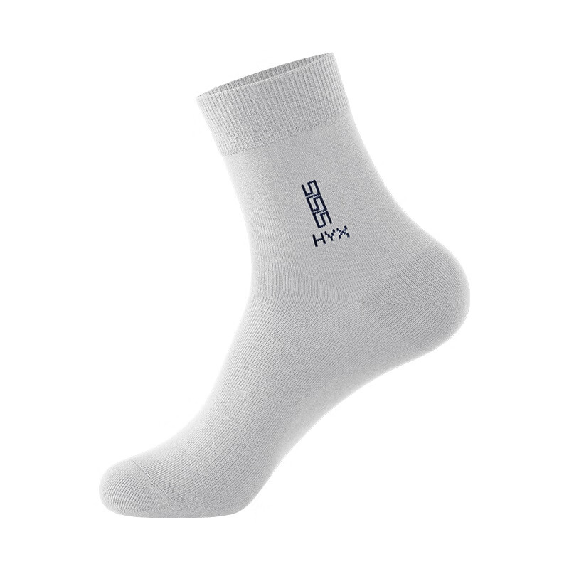 恒源祥春夏新款中筒纯棉吸汗防臭男袜黑色商务休闲提花袜薄款透气棉袜子 079款2黑色2藏青2深灰 均码 （37-42码脚可穿）