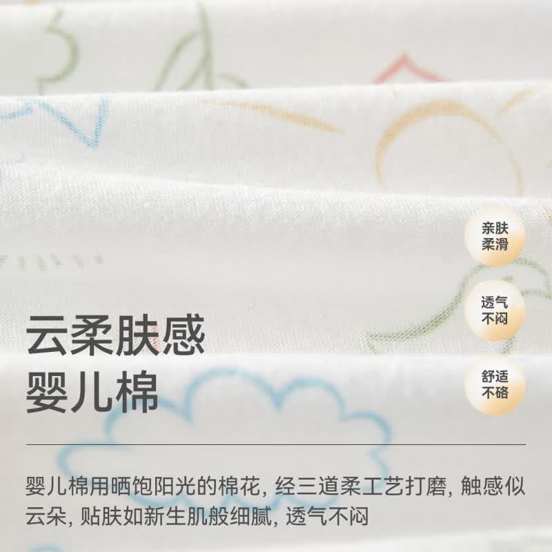 贝肽斯夏季纯棉短袖连身衣婴儿卡通印花衬衫领爬服软凉好穿透气 白色 80cm