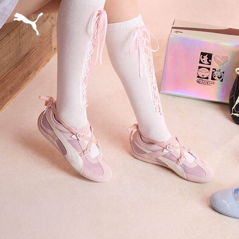 彪马（PUMA）Speedcat薄底赛车鞋飞天小女警联名男女T头鞋低帮鞋 女子芭蕾舞鞋 408102-01 薄底赛车风芭蕾舞鞋 粉色 女子 37