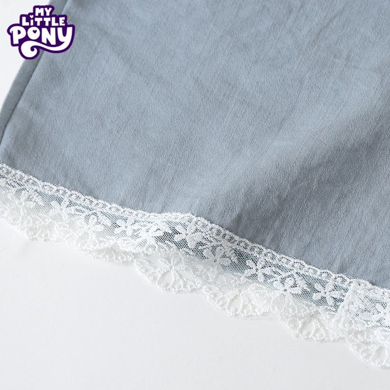 小马宝莉（MY LITTLE PONY）女童套装2026夏季新款天丝牛仔儿童中大童无袖阔腿裤两件套洋气 牛仔兰 140