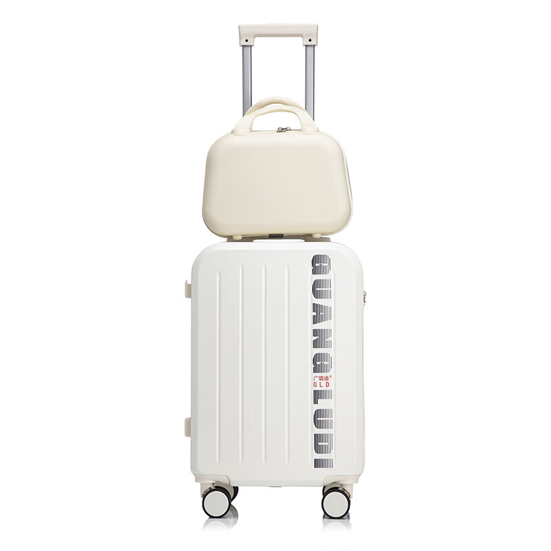 广璐迪（GUANG LU DI）拉杆行李箱小型可上飞机春秋航空免托运登机儿童旅行箱密码皮箱子 20英寸子母包2506可充电+杯架