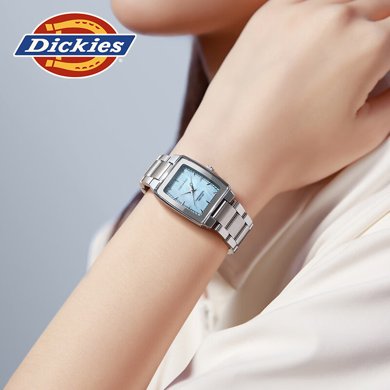 Dickies小众小方表新款ins石英腕表高级感防水手表女款轻奢时尚百搭女表 250F60LYXCL-778DS-2SSY