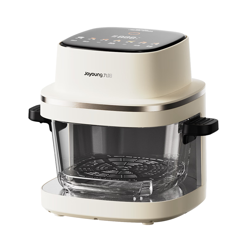 九阳（Joyoung）太空舱玻璃空气炸锅 炭烤双热源0涂层不锈钢全玻璃可视家用5.8L多功能焱烤免翻面VG-UL2103