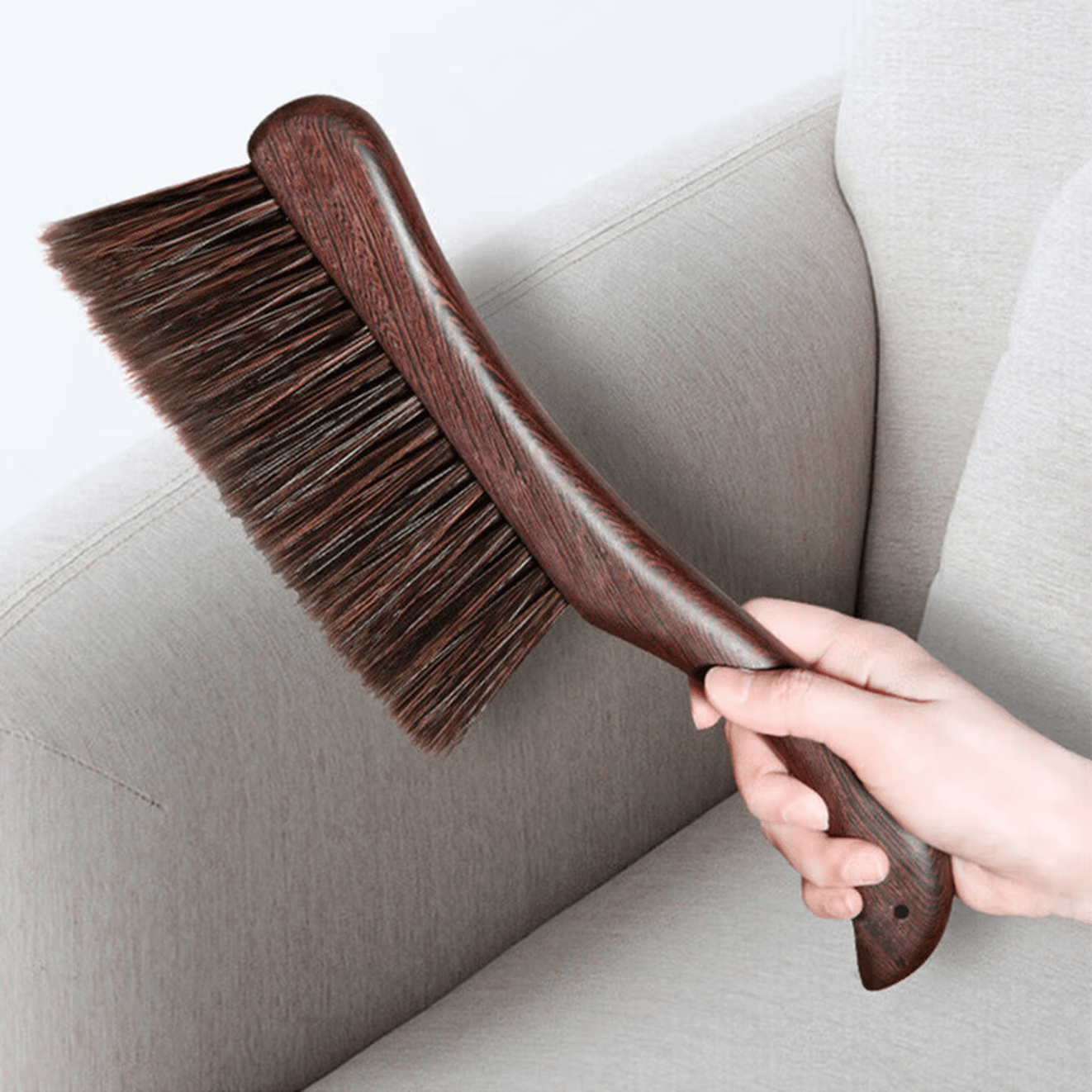 床刷子大号扫把笤帚鸡翅木软毛床刷除尘清洁刷长柄床上刷神器 一个