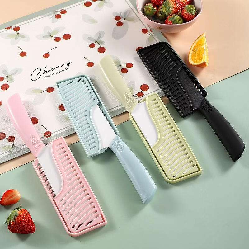 陶瓷菜刀厨用刀具陶瓷刀食品用切片刀厨师切肉刀厨房家用久用不钝 6寸菜刀【pvc盒装】 黑武士【黑刃】